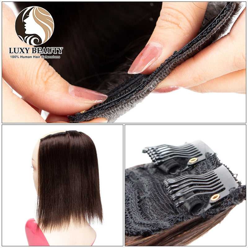 ১ জোড়া-১২ ইঞ্চি (ডার্ক ব্রাউন কালার) Hair Pads Clip in Hair Extension Lining