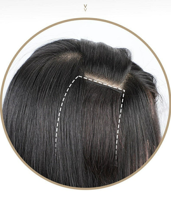 ৮ ইঞ্চি (লাইট ব্রাউন কালার) Women Fluffy Invisible Seamless Hair Pads Clip in Hair Extension Lining