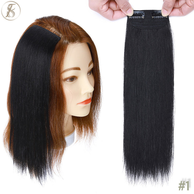 ১ জোড়া-১২ ইঞ্চি (ডার্ক ব্রাউন কালার) Hair Pads Clip in Hair Extension Lining