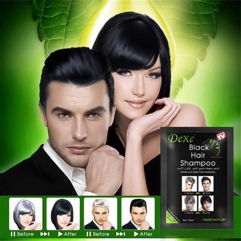 (৭০ টাকা পিচ ১০ পিচের সেট ) Dexe Fast Black Hair Shampoo