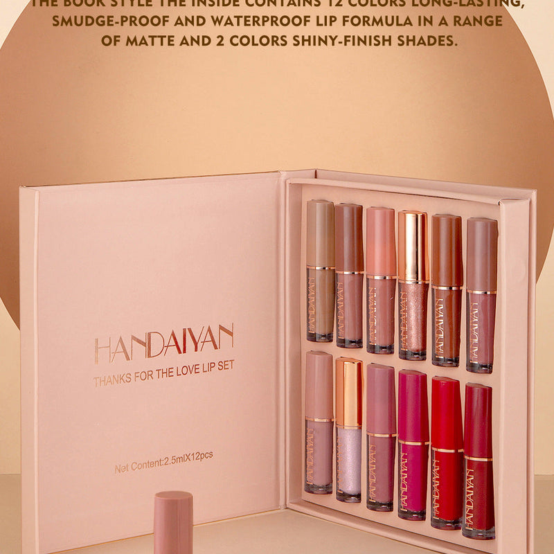 Handaiyan 12 Color Matte Liquid Lipstick