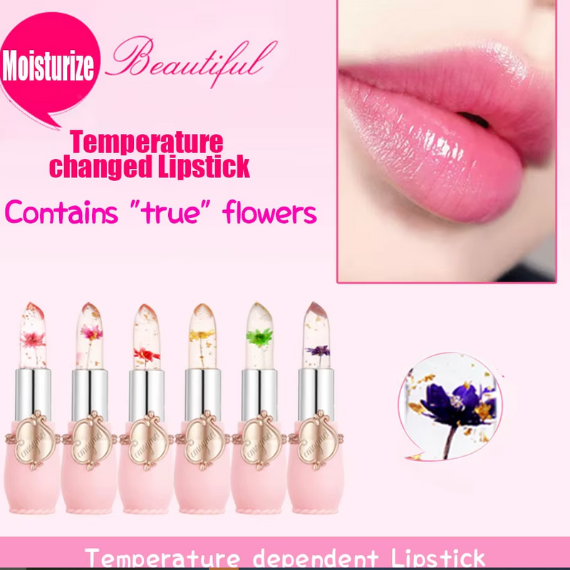 ( ৩ পিসের সেট ) Jelly Dried Flower Color Changing Lip Balm