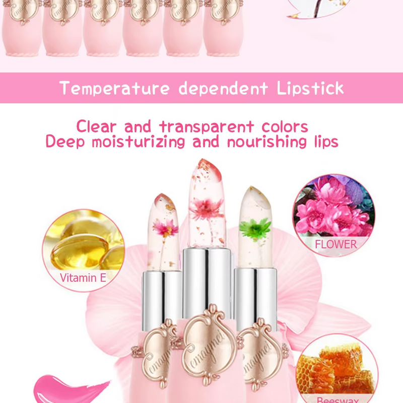( ৬ পিসের সেট ) Jelly Dried Flower Color Changing Lip Balm