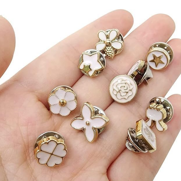 20pcs ( সাদা )Fancy Pearl Plastic Button Round