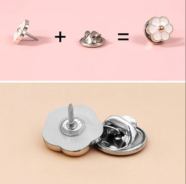 20pcs ( সাদা )Fancy Pearl Plastic Button Round
