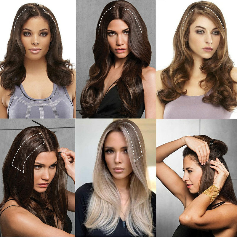 ৪ ইঞ্চি (কালো কালার) Women Fluffy Invisible Seamless Hair Pads Clip in Hair Extension Lining