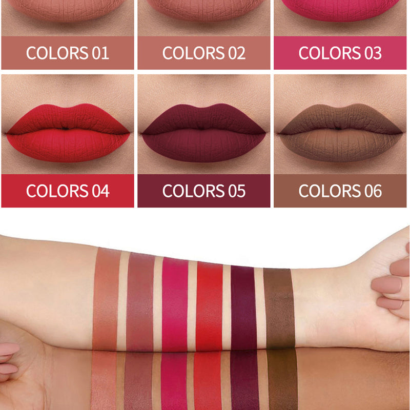 Handaiyan 6 Color Matte Liquid Lipstick