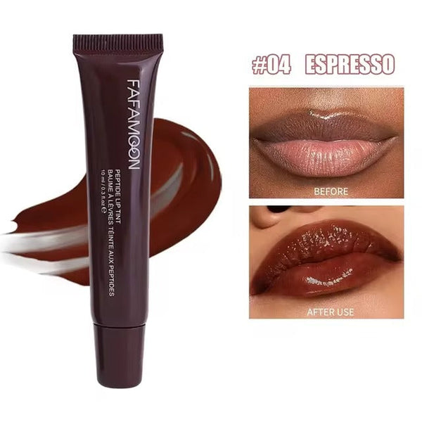 ১ পিস-(Color Shade-ESPRESSO)- Moisturizing Oil Mirror Lipstick Plumping Lip