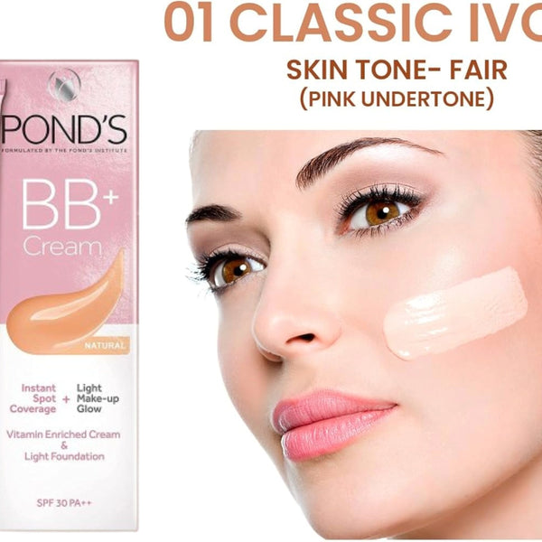Ponds BB+ Cream Instant Spot Coverage + Light Make-up Glow (Ivory shad)