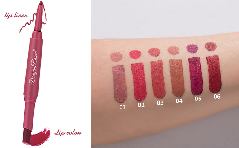 Dragon Ranee 6Pcs Deep Matte Velvet Lipstick + Lip Liner and Lipstick-6 Pcs Deep Shade