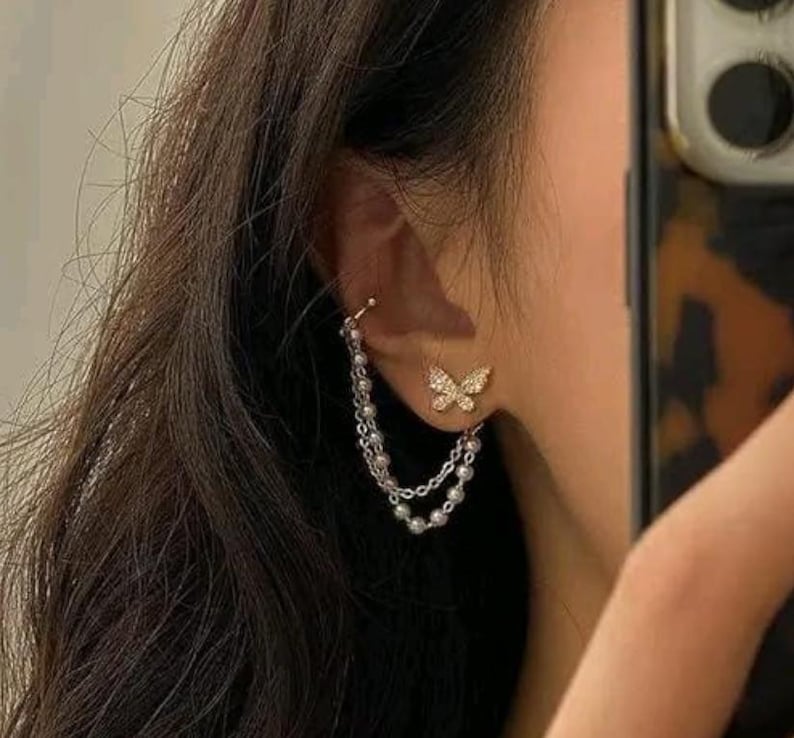 Butterfly Ear Cuff Chain