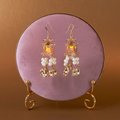 Salty Traditional Lantern Pearl Tassel Drop Earrings