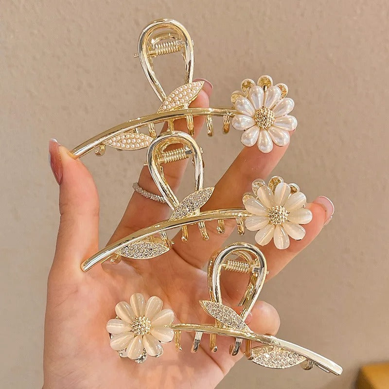 Flower Hair Claws for Women-2psc