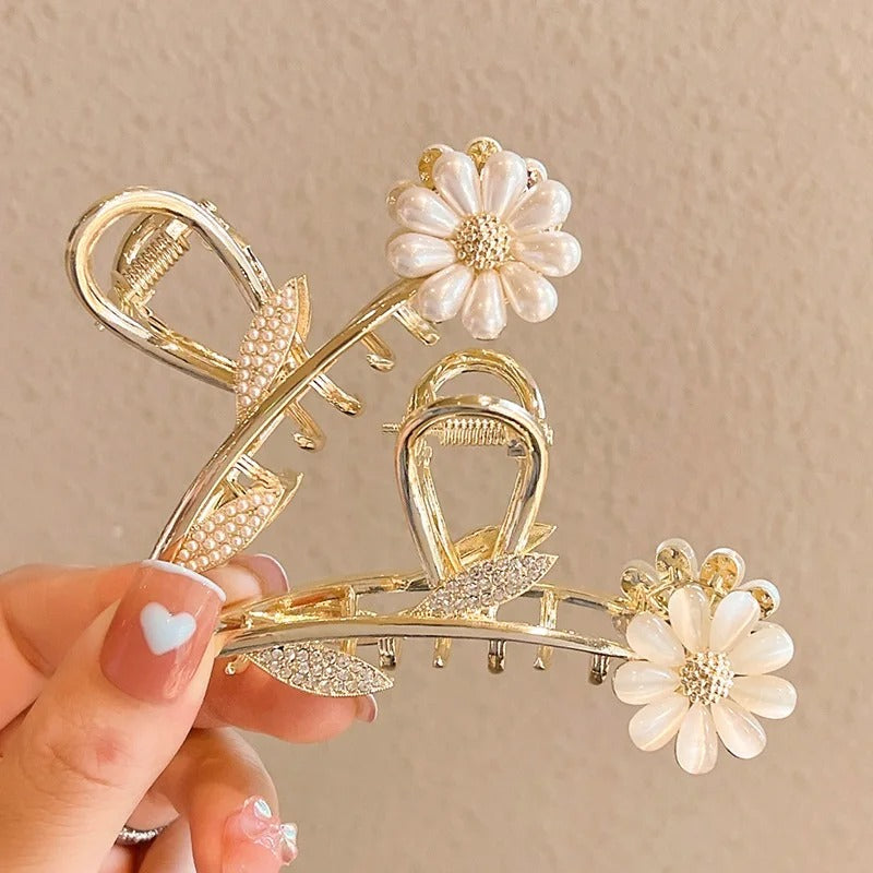 Flower Hair Claws for Women-2psc