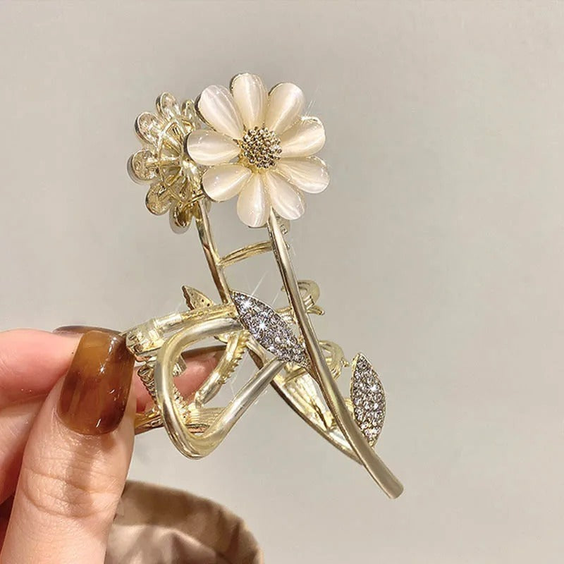 Flower Hair Claws for Women-2psc