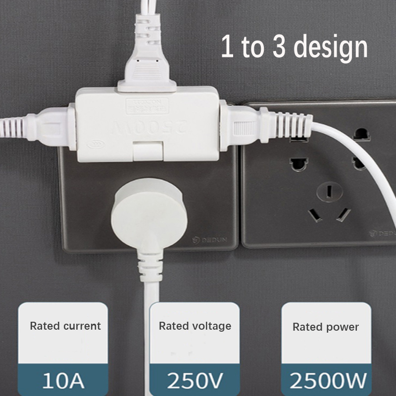 (৩পিচ মাত্র ৬৫০ টাকা) Rotate Plug Eu Converter One In Three 180 Degree (3pcs Set)