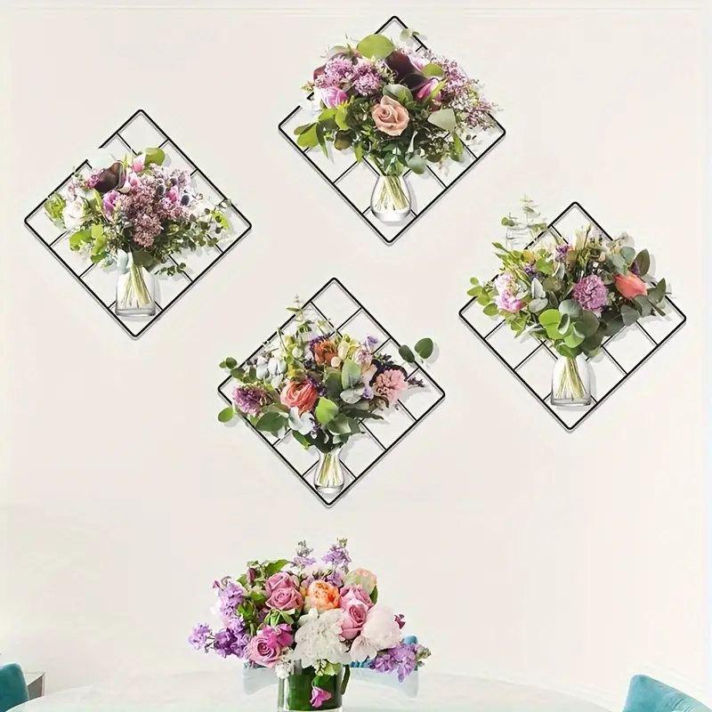 ( ৪ পিচের সেট  ) Mesh Flower Pattern Sticker টাইপ-১